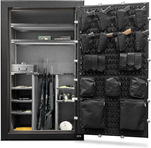 Stealth Premier PR50 Gun Safe Fits 50 Rifles & Pistols, Built Extremely Heavy Duty, 90 Minutes of Fire Protection, Premium Door Panel Organizer, LED Light Kit, Internal Power, California DOJ Approved in Kuwait