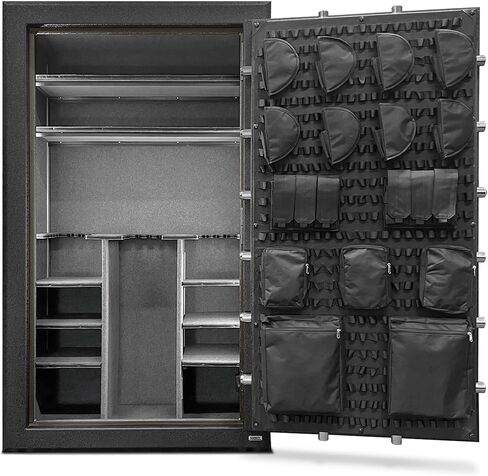 Stealth Premier PR50 Gun Safe Fits 50 Rifles & Pistols, Built Extremely Heavy Duty, 90 Minutes of Fire Protection, Premium Door Panel Organizer, LED Light Kit, Internal Power, California DOJ Approved in Kuwait