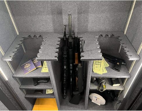Stealth Premier PR50 Gun Safe Fits 50 Rifles & Pistols, Built Extremely Heavy Duty, 90 Minutes of Fire Protection, Premium Door Panel Organizer, LED Light Kit, Internal Power, California DOJ Approved in Kuwait