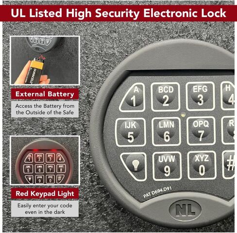 Stealth Premier PR50 Gun Safe Fits 50 Rifles & Pistols, Built Extremely Heavy Duty, 90 Minutes of Fire Protection, Premium Door Panel Organizer, LED Light Kit, Internal Power, California DOJ Approved in Kuwait