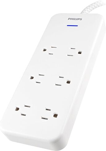 Philips Surge Protector Power Strip, 8 Ft Long Braided Extension Cord in Saudi Arabia