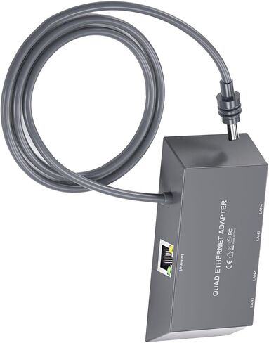 4 Port Ethernet Adapter, Reliable Performance, Plug and Play Gigabit Ethernet Design for Multiple Devices in Kuwait