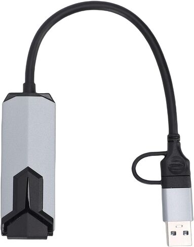 Portable Aluminum Alloy USB C To Ethernet Adapter 5Gbps High Speed for Portable Tablet in Kuwait