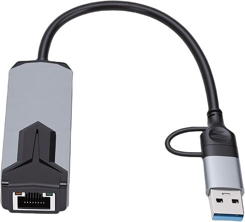 Portable Aluminum Alloy USB C To Ethernet Adapter 5Gbps High Speed for Portable Tablet in Kuwait