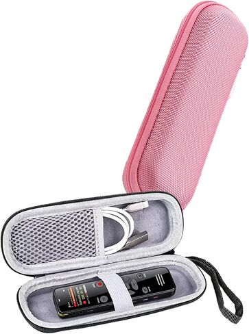 Shockproof Hard Carrying Case for YIVIDA L359 AI Digital Voice Recorder,Premium EVA Protective Hard Case, Durable Shockproof Organizer Bag with Wipe-Clean Exterior,Pink in Kuwait
