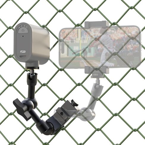 Fence Mount for Mevo - Aluminium Game Changer Mounting Kit with Dual 1/4 Mount Points, All Metal Arm for Recording Baseball and Softball Games, Compatible with Mevo Start and iPhone (1 Arm) in Kuwait