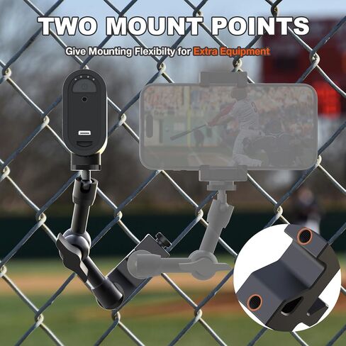 Fence Mount for Mevo - Aluminium Game Changer Mounting Kit with Dual 1/4 Mount Points, All Metal Arm for Recording Baseball and Softball Games, Compatible with Mevo Start and iPhone (1 Arm) in Kuwait