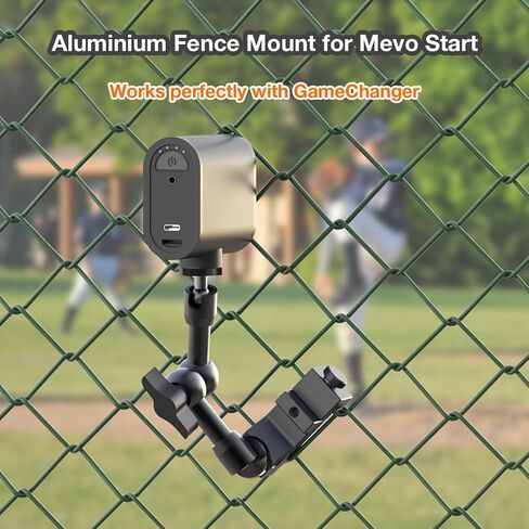 Fence Mount for Mevo - Aluminium Game Changer Mounting Kit with Dual 1/4 Mount Points, All Metal Arm for Recording Baseball and Softball Games, Compatible with Mevo Start and iPhone (1 Arm) in Kuwait