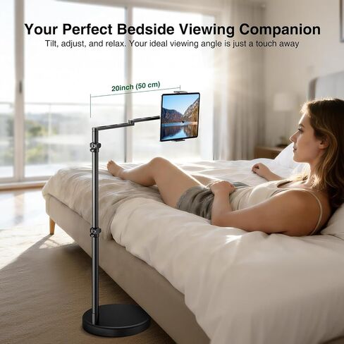 elitehood Heavy Duty Aluminum iPad Stand for Bed, iPad Stand Floor in Kuwait