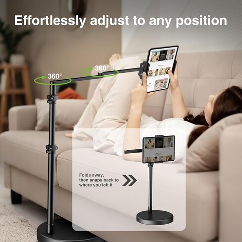 elitehood Heavy Duty Aluminum iPad Stand for Bed, iPad Stand Floor in Kuwait