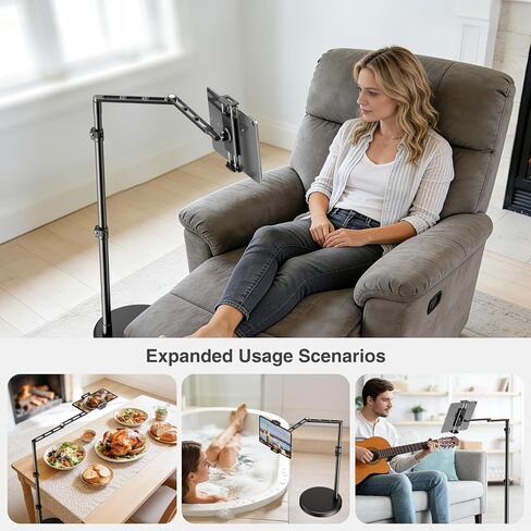 elitehood Heavy Duty Aluminum iPad Stand for Bed, iPad Stand Floor in Kuwait