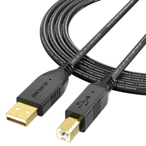 USB 2.0 Printer Cable 6ft, USB A to B Cord for HP Canon Epson Printers in Kuwait