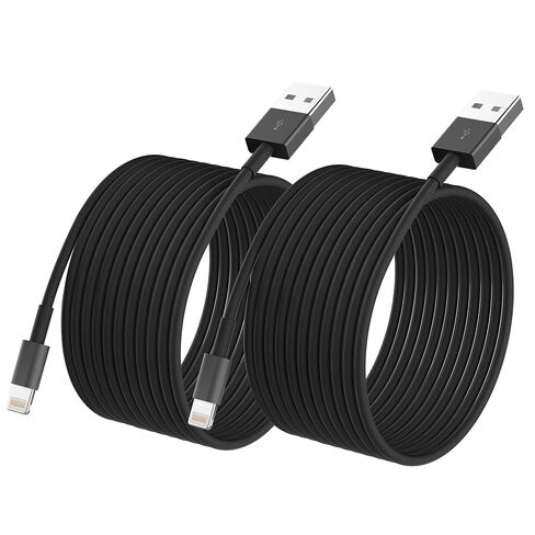 Apple MFi Certified 2Pack 10ft Fast Lightning Cable for Long iPhone Cable Cord, Compatible with iPhone 12/11 Pro/11/XS MAX/XR/8/7/6s/6/5S/SE iPad/Air - Black in Kuwait