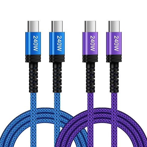 240W USB C to USB C Cable【2Pack,6FT】 TC Phone Charger Fast Charging in Kuwait