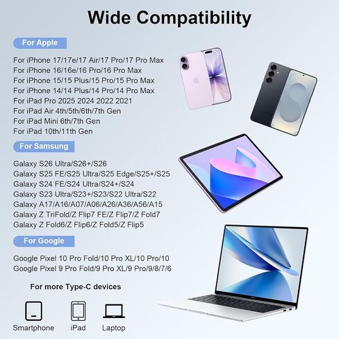 240W USB C to USB C Cable【2Pack,6FT】 TC Phone Charger Fast Charging in Kuwait
