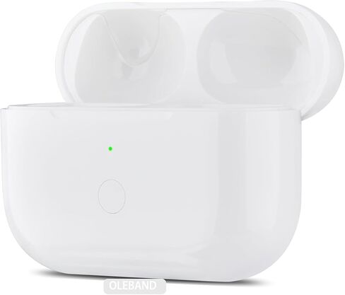 OLEBAND Replacement for Airpods Pro 2&1 Charging Case:Easy to Pair Air pods Pro Earbuds with Pairing Button,Support Both Wired and Wireless Charging,for iPods Pro 1st/2nd Gen 1 Year Warranty(White) in Kuwait