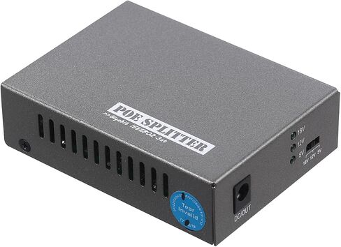 24W Gigabit PoE Splitter to DC 5V/12V/18V Power Output, IEEE802.3af/at Compliant, 10/100/1000Mbps Speed, for Non-PoE Device up to 100m, Plug and Play (PD6004G-B) in Kuwait