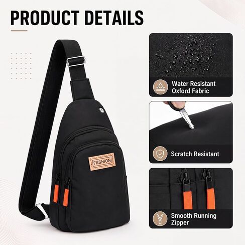12 Pcs Sling Backpack Bags for Men Women Waterproof Crossbody Backpack Chest Bags Dual Pocket Travel Fanny Pack Lightweight Phone Crossover Daypack for Hiking Travel Running Sports in Kuwait