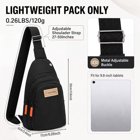 12 Pcs Sling Backpack Bags for Men Women Waterproof Crossbody Backpack Chest Bags Dual Pocket Travel Fanny Pack Lightweight Phone Crossover Daypack for Hiking Travel Running Sports in Kuwait