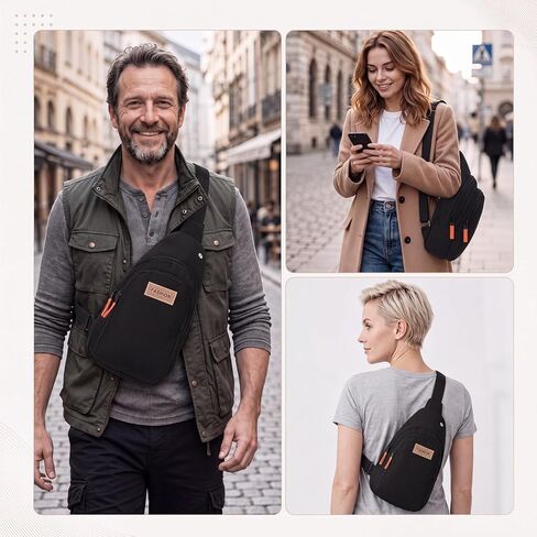 12 Pcs Sling Backpack Bags for Men Women Waterproof Crossbody Backpack Chest Bags Dual Pocket Travel Fanny Pack Lightweight Phone Crossover Daypack for Hiking Travel Running Sports in Kuwait