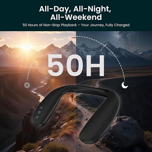 JY538 Bluetooth Neckband Speaker, Auracast Receiver, 50H Playtime in Saudi Arabia