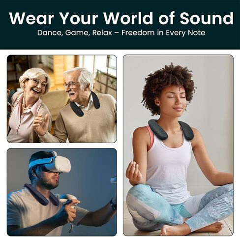 JY538 Bluetooth Neckband Speaker, Auracast Receiver, 50H Playtime in Saudi Arabia