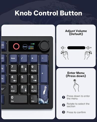 L98 Wireless Mechanical Gaming Keyboard with Smart Display & Knob in Kuwait