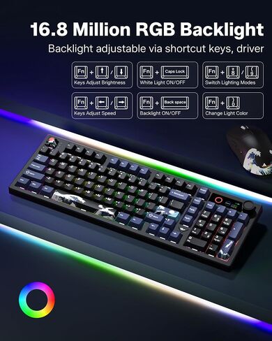 L98 Wireless Mechanical Gaming Keyboard with Smart Display & Knob in Kuwait