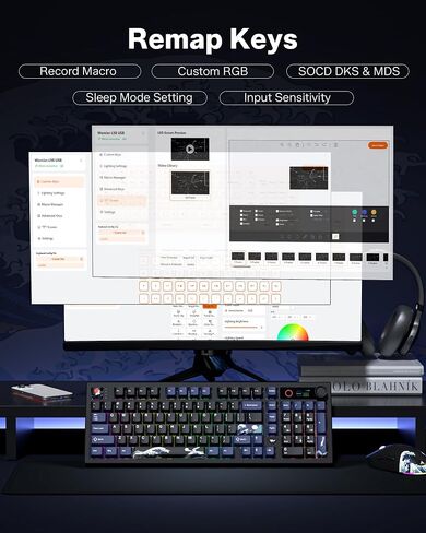 L98 Wireless Mechanical Gaming Keyboard with Smart Display & Knob in Kuwait