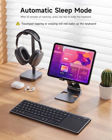 CZUR K5S Bluetooth Keyboard with Touchpad, Wireless & Wired Keyboard in Kuwait