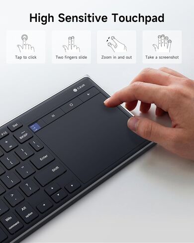 CZUR K5S Bluetooth Keyboard with Touchpad, Wireless & Wired Keyboard in Kuwait