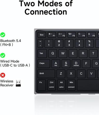 CZUR K5S Bluetooth Keyboard with Touchpad, Wireless & Wired Keyboard in Kuwait