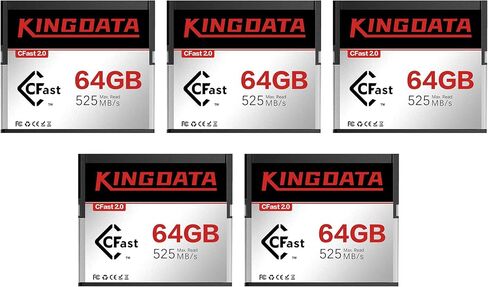 CFast 2.0 64GB 5PACK Memory Card High-Speed for 4K Video & HD in Kuwait