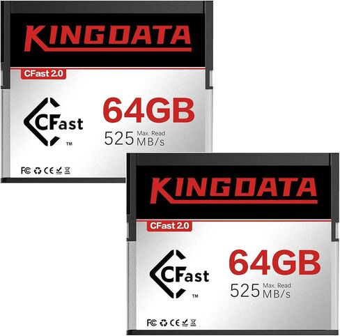 CFast 2.0 64GB 2PACK Memory Card High-Speed for 4K Video & HD Recording Compatible with Professional Cameras in Kuwait