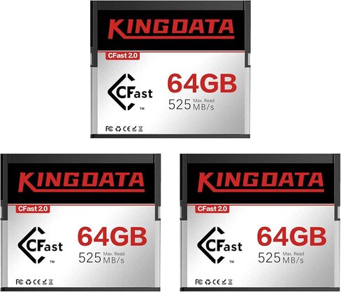 CFast 2.0 64GB 3PACK Memory Card High-Speed for 4K Video & HD Recording Compatible with Professional Cameras in Saudi Arabia