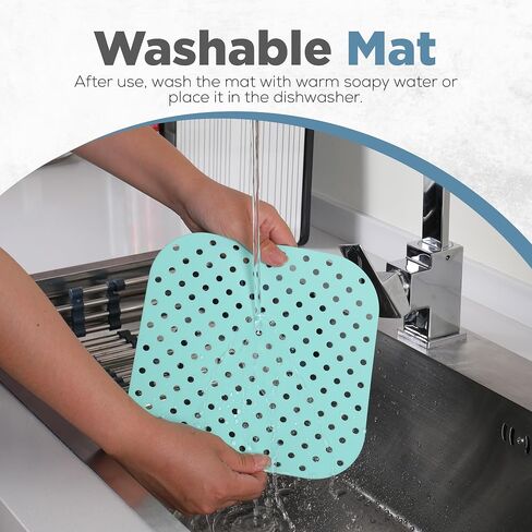 Square Air Fryer Liners Silicone 8.5" x 8.5", 3-Pack, Pastel Colors in Kuwait
