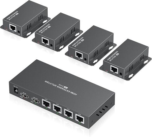 4K 1x4 HDMI Extender Splitter 1 in 4 Out Over CAT6/7 Ethernet Cable in Kuwait