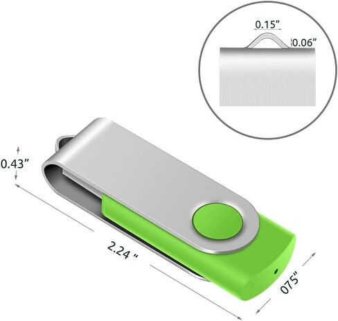 Professional 10-Pack of Enfain 16GB Multicolor USB 2.0 Flash Drive 10 Pack | Swivel Thumb Drives with 31 Labels | Gift-Ready Packaging for Corporate Events, Office & Team Distributions in Kuwait
