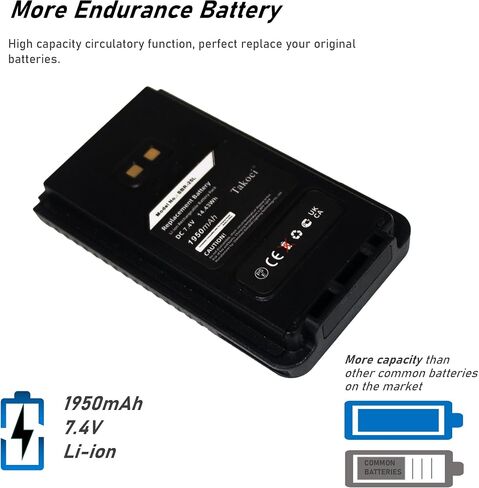 SBR-25Li SBR-26Li 1950mAh Replacement Battery Compatible with YAESU FT-25R,FT-25E, FT-65R,FT-65E,FTA-250, FTA-250L Two-Way Radio 7.4V in Kuwait