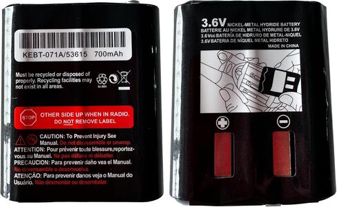 3.6V 700mAh Ni-MH Two-Way Radio Battery Compatible with Motorola 53615 KEBT-071A KEBT-071B KEBT-071C KEBT-071D Talkabout 5950 T4800 T4900 T5000 T5800 T9500R (2-Pack) in Kuwait