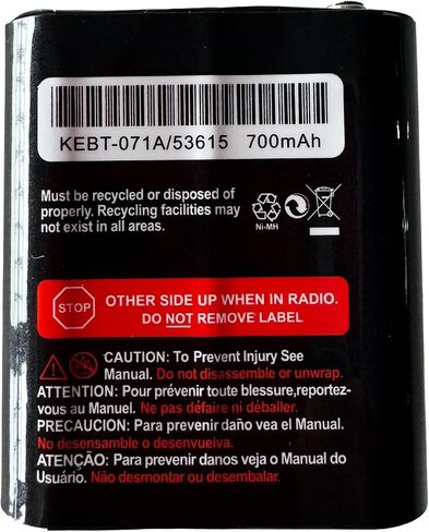 3.6V 700mAh Ni-MH Two-Way Radio Battery Compatible with Motorola 53615 KEBT-071A KEBT-071B KEBT-071C KEBT-071D Talkabout 5950 T4800 T4900 T5000 T5800 T9500R (2-Pack) in Kuwait