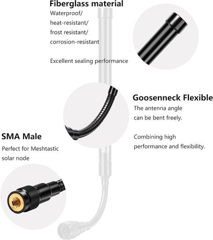 Waterproof Long Range Meshtastic 915MHz LoRa Flexible Gooseneck SMA Antenna in Kuwait