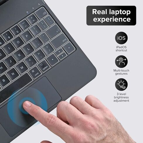 InUnion Magic Keyboard for iPad 10th Generation (2022) and 11th (A16, 2025), Bluetooth Magnetic Keyboard Case with Trackpad, USB Charging, Backlit (Black) in Kuwait