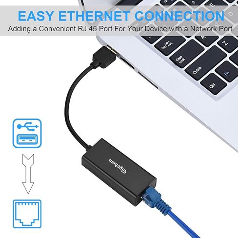 USB 2.0 to ethernet Adapter USB to RJ45 Supporting 10/100 Mbps Ethernet Network for Window/Mac OS, Surface Pro/Linux in Kuwait