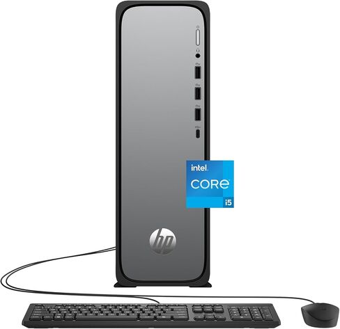HP OmniDesk Slim Desktop PC, Intel Core i5-14400, 8 GB RAM, 512 GB SSD, Intel UHD Graphics 730, Windows 11 Home, Microsoft Copilot, Meteor Silver, S03-0012 (2026) in Kuwait
