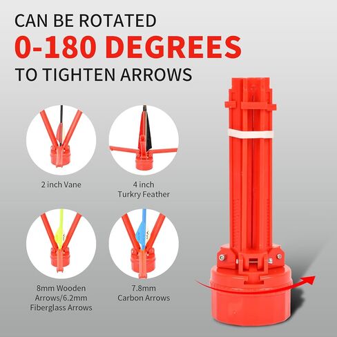 Archery Fletching Jig & Remover Kit-Adjustable Helix Tower Arrow Fletching Tool with Scale for DIY Arrow Vanes Feather & Crossbow Bolts in Kuwait