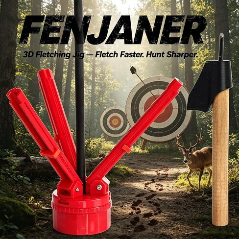 Archery Fletching Jig & Remover Kit-Adjustable Helix Tower Arrow Fletching Tool with Scale for DIY Arrow Vanes Feather & Crossbow Bolts in Kuwait