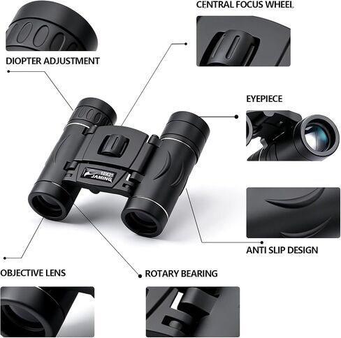 M.A.K 10x25 Compact Binoculars HD Lens Lightweight Mini Pocket Telescopes in Kuwait