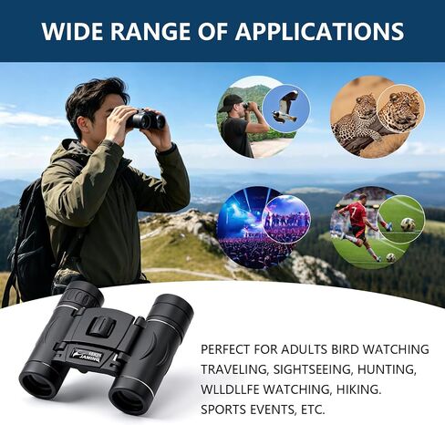 M.A.K 10x25 Compact Binoculars HD Lens Lightweight Mini Pocket Telescopes in Kuwait