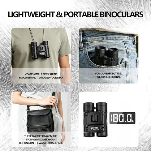 M.A.K 10x25 Compact Binoculars HD Lens Lightweight Mini Pocket Telescopes in Kuwait